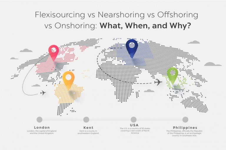 outsourcing model Flexisourcing vs Nearshoring vs Offshoring vs Onshoring