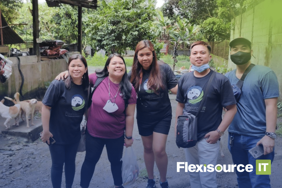 Flexisource team at dog shelter