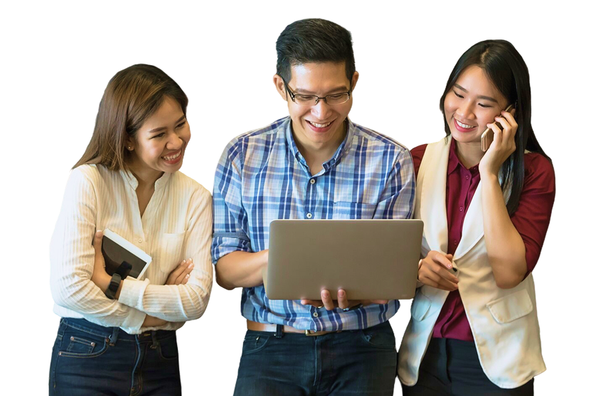group-business-people-with-casual-suit-meeting-looking-tablet-action-modern-coff 1